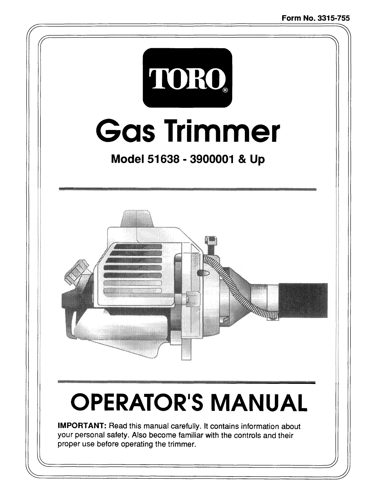 Toro 51638 Operator's Manual