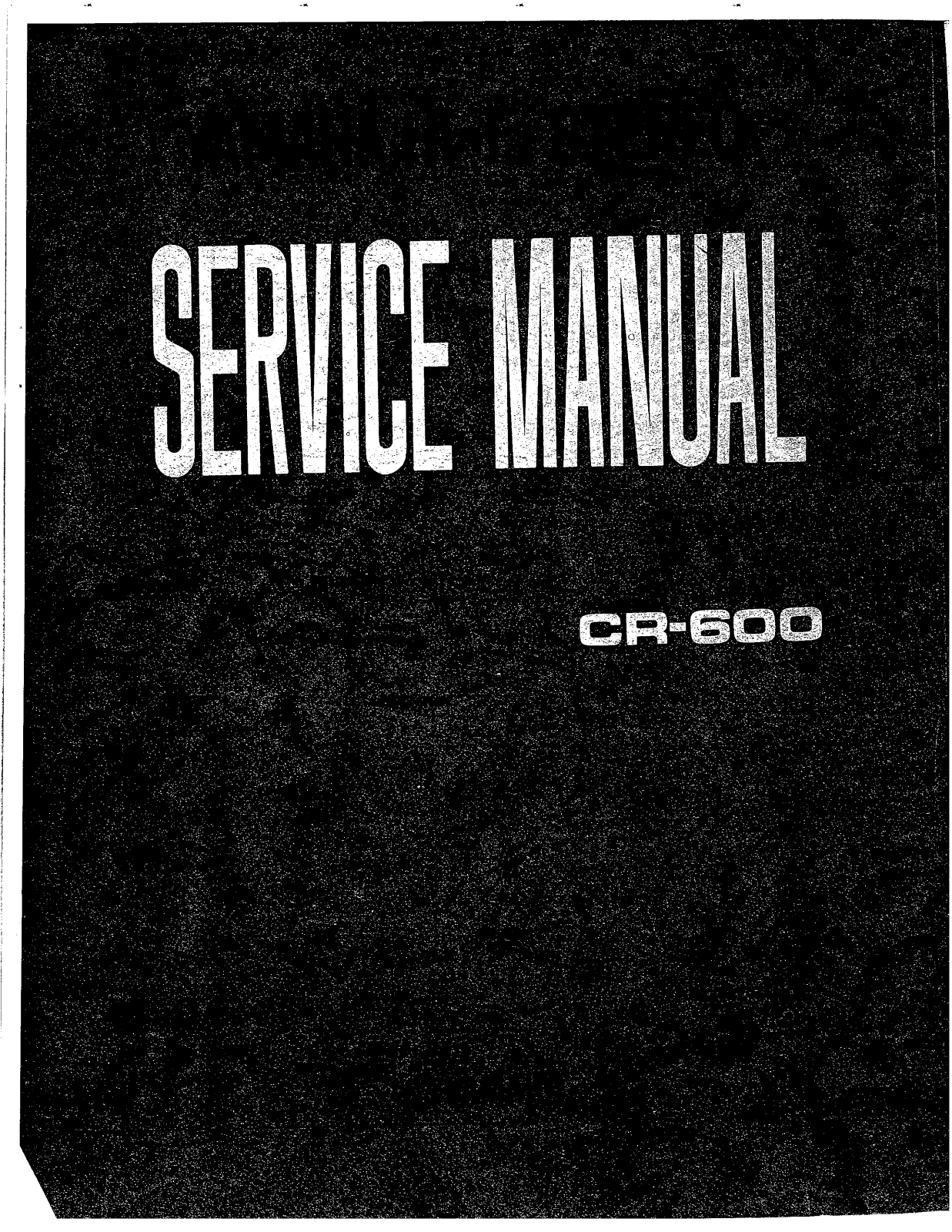 Yamaha CR-600 Service Manual