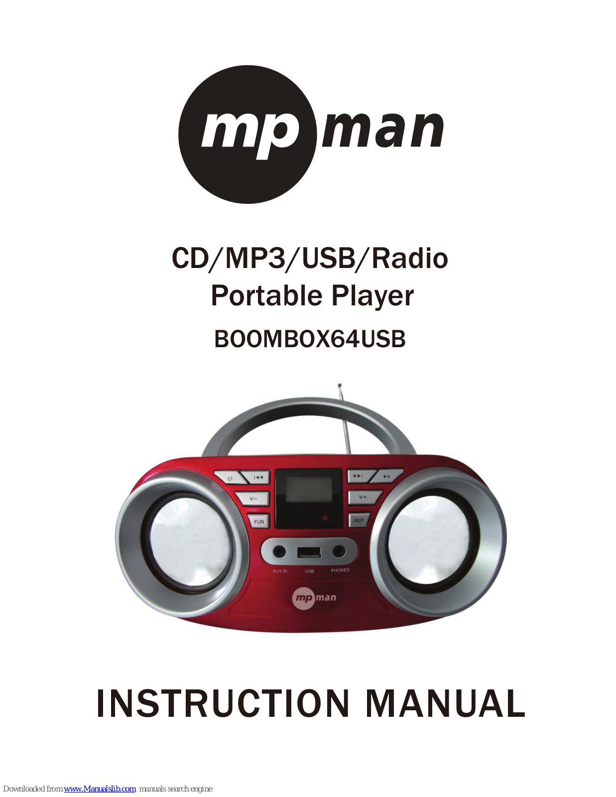 MPMan BOOMBOX64USB Instruction Manual