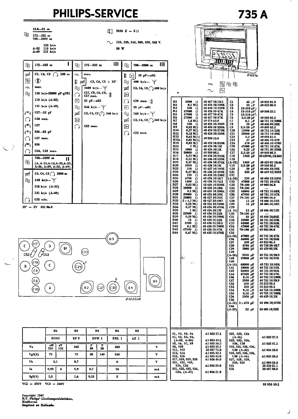 Philips 735-A Service Manual