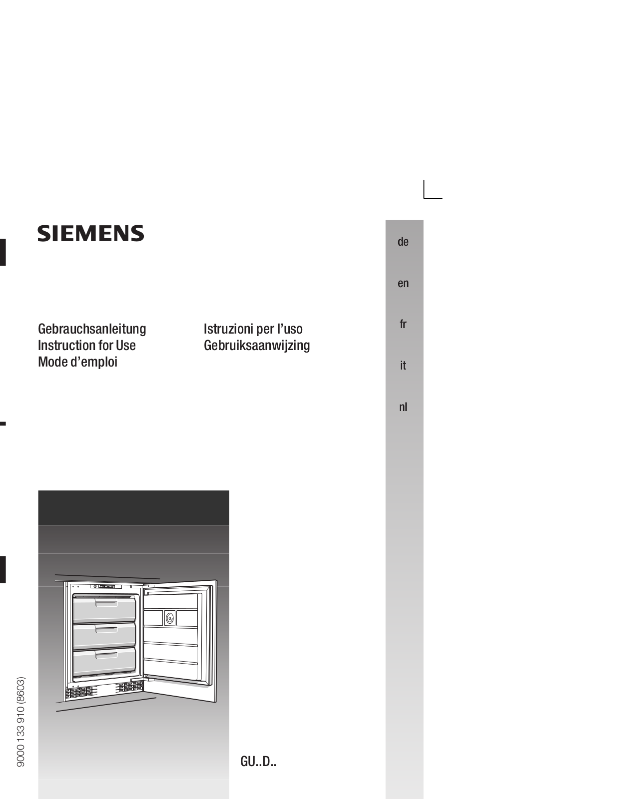 SIEMENS GU15DA40GB, GU15DA40NE, GU15DA40 User Manual