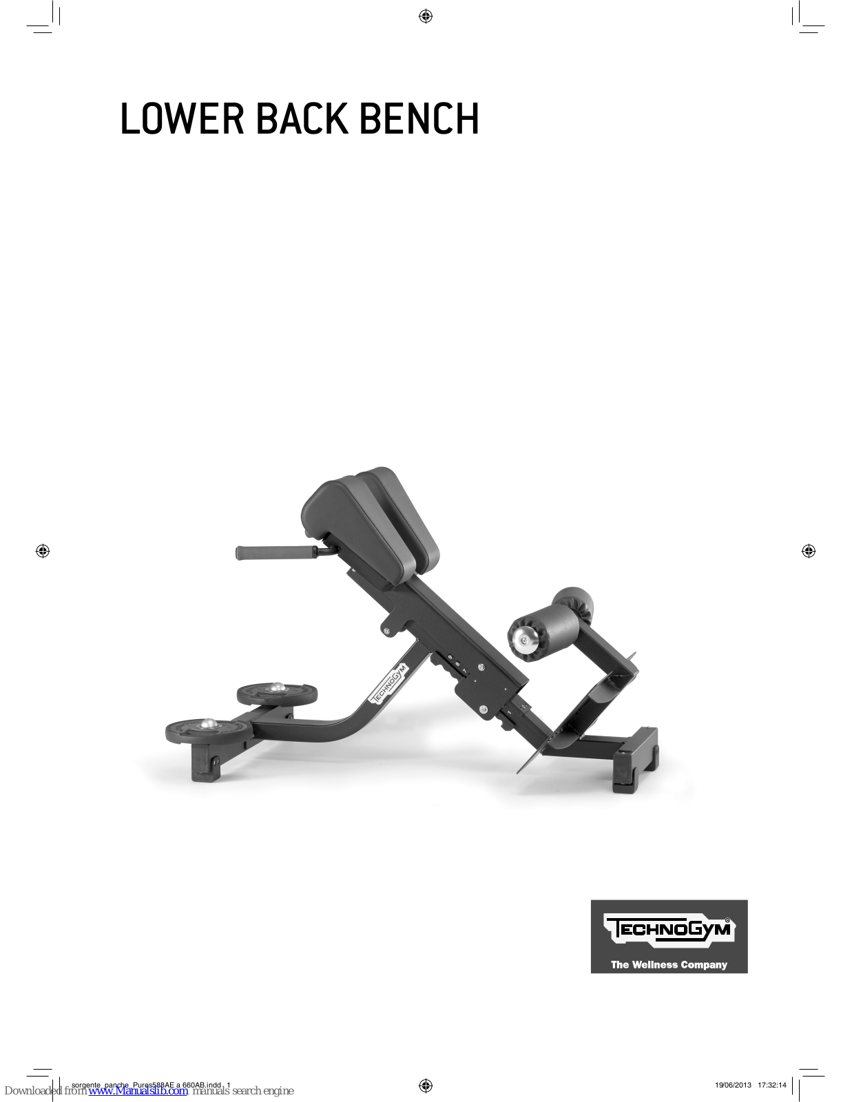 Technogym lower back bench, Abdominal Crunch Bench Use And Maintenance Instructions - ManualMachine.com
