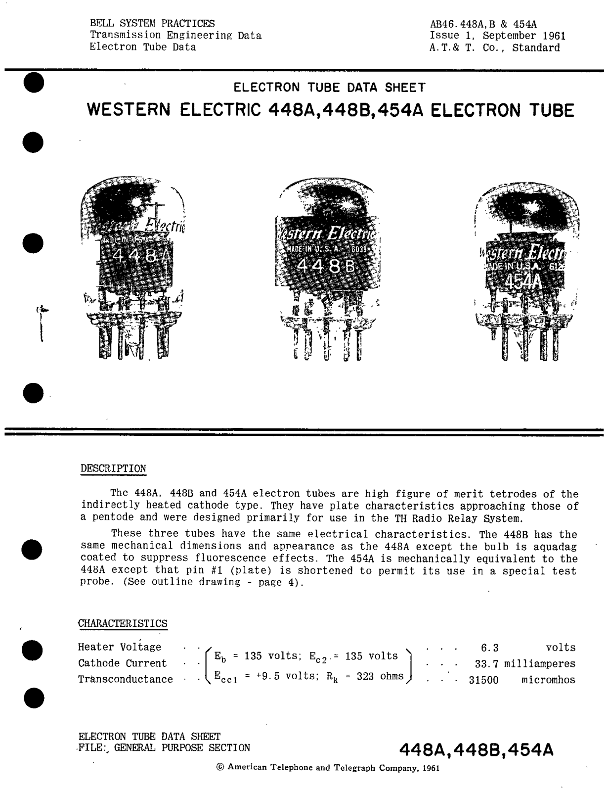 Western Electric 448-B Brochure