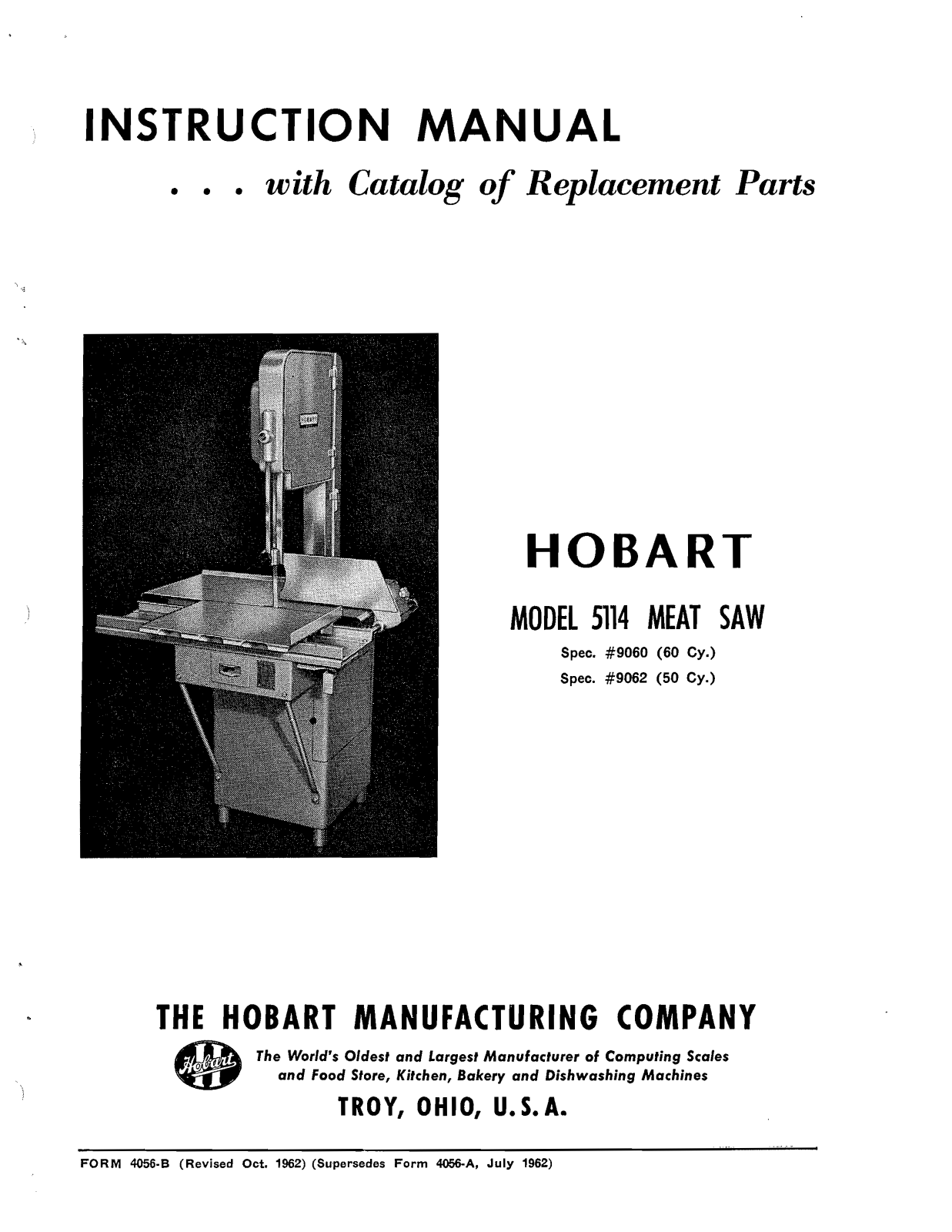 Hobart 5114 User Manual