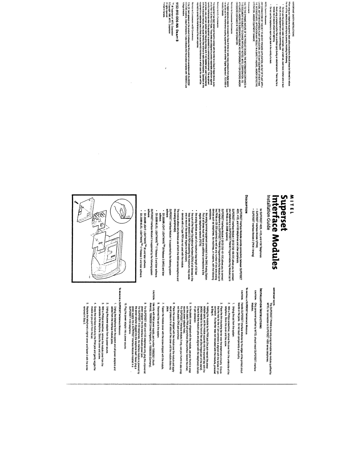 Mitel Networks 4100 User Manual