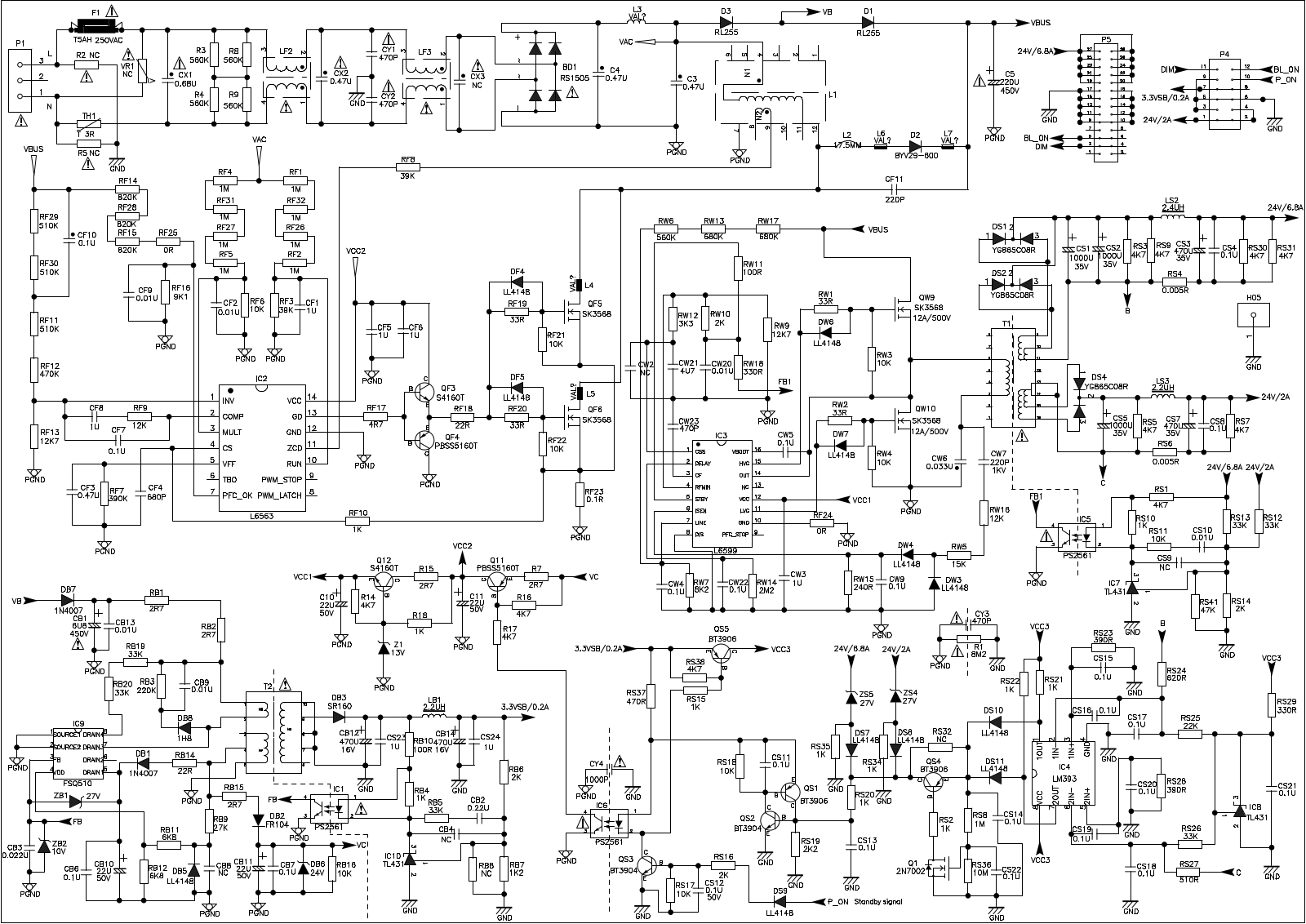 TCL PWL4235 Schematic