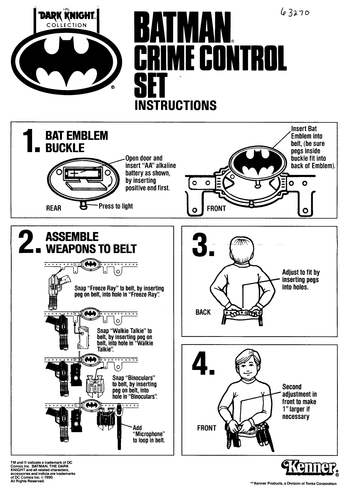 HASBRO Batman - Crime Control Set User Manual