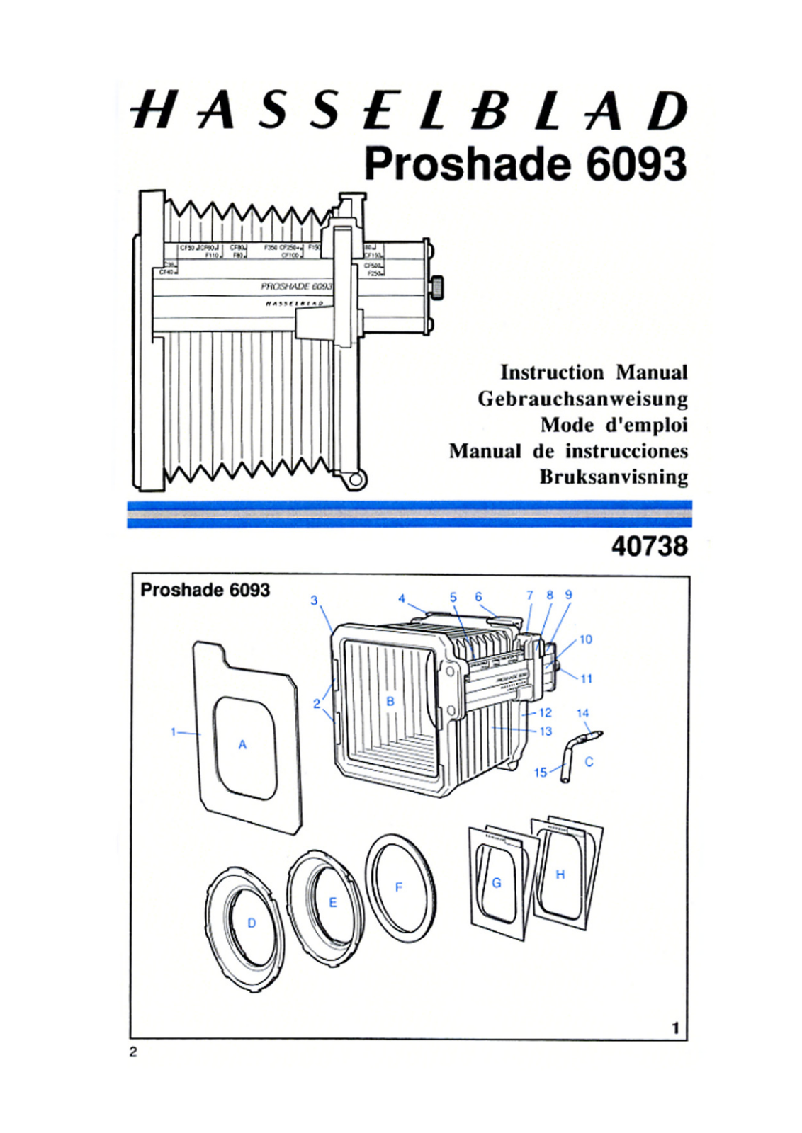 Hasselblad PROSHADE 6093 User Manual