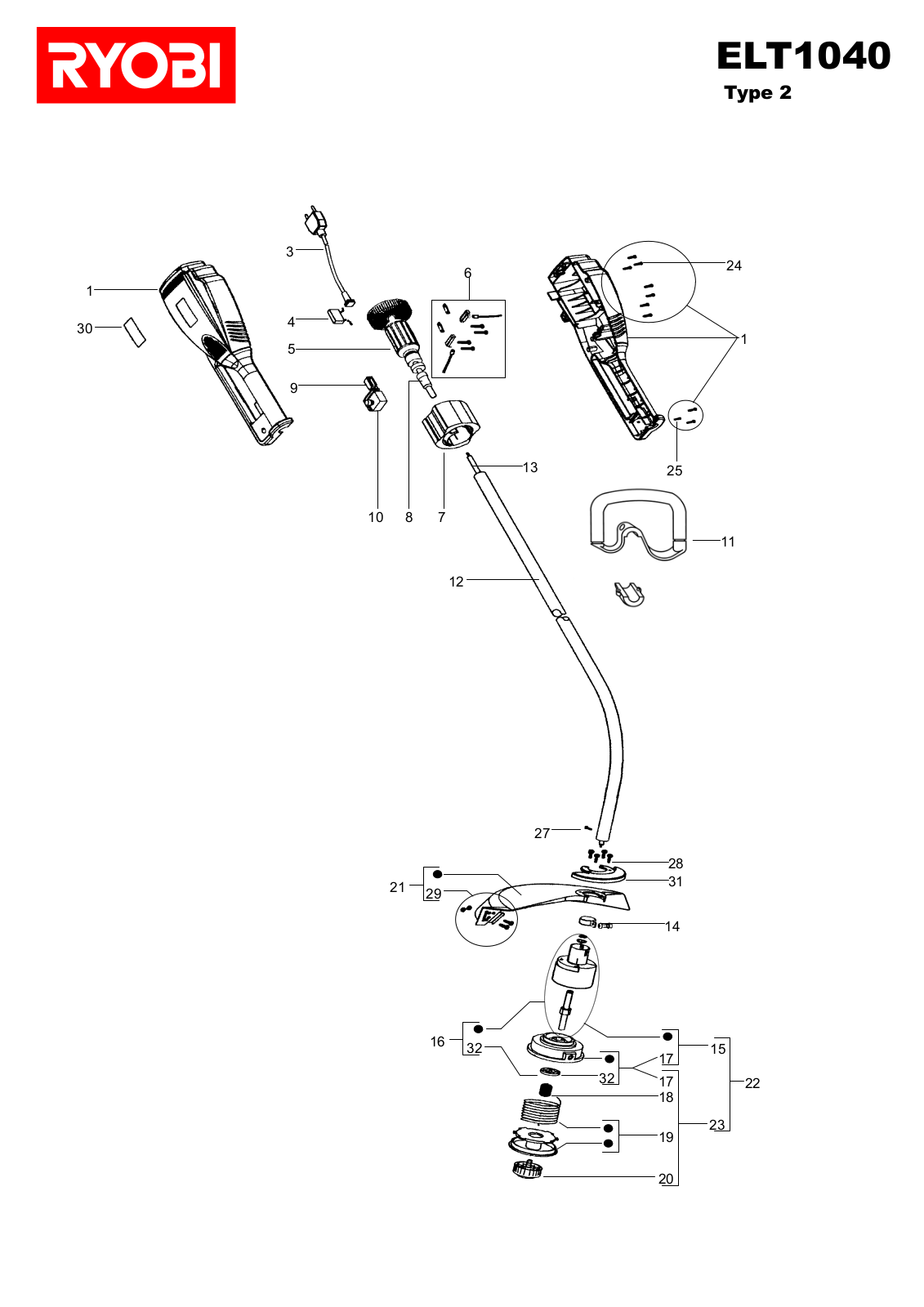 Ryobi ELT1040-2 User Manual