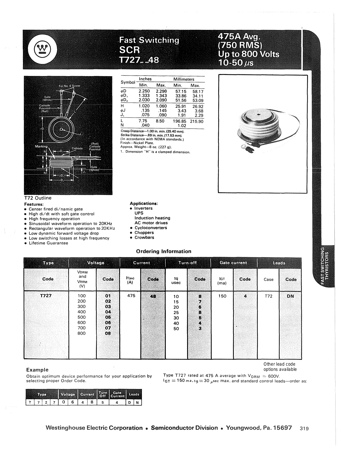 Powerex T727__48 Data Sheet - ManualMachine.com
