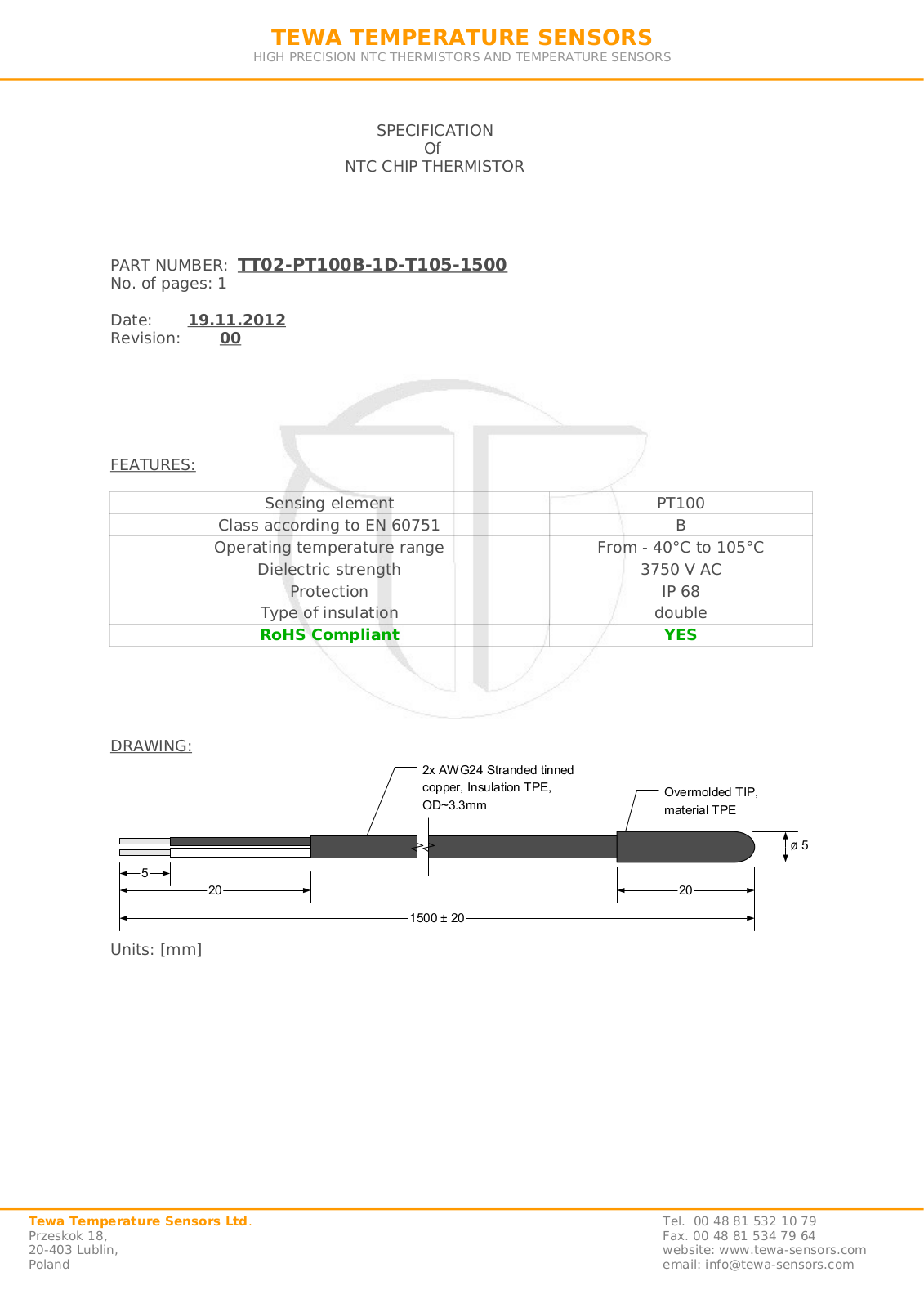 Datasheet TT-02 series Specification - ManualMachine.com