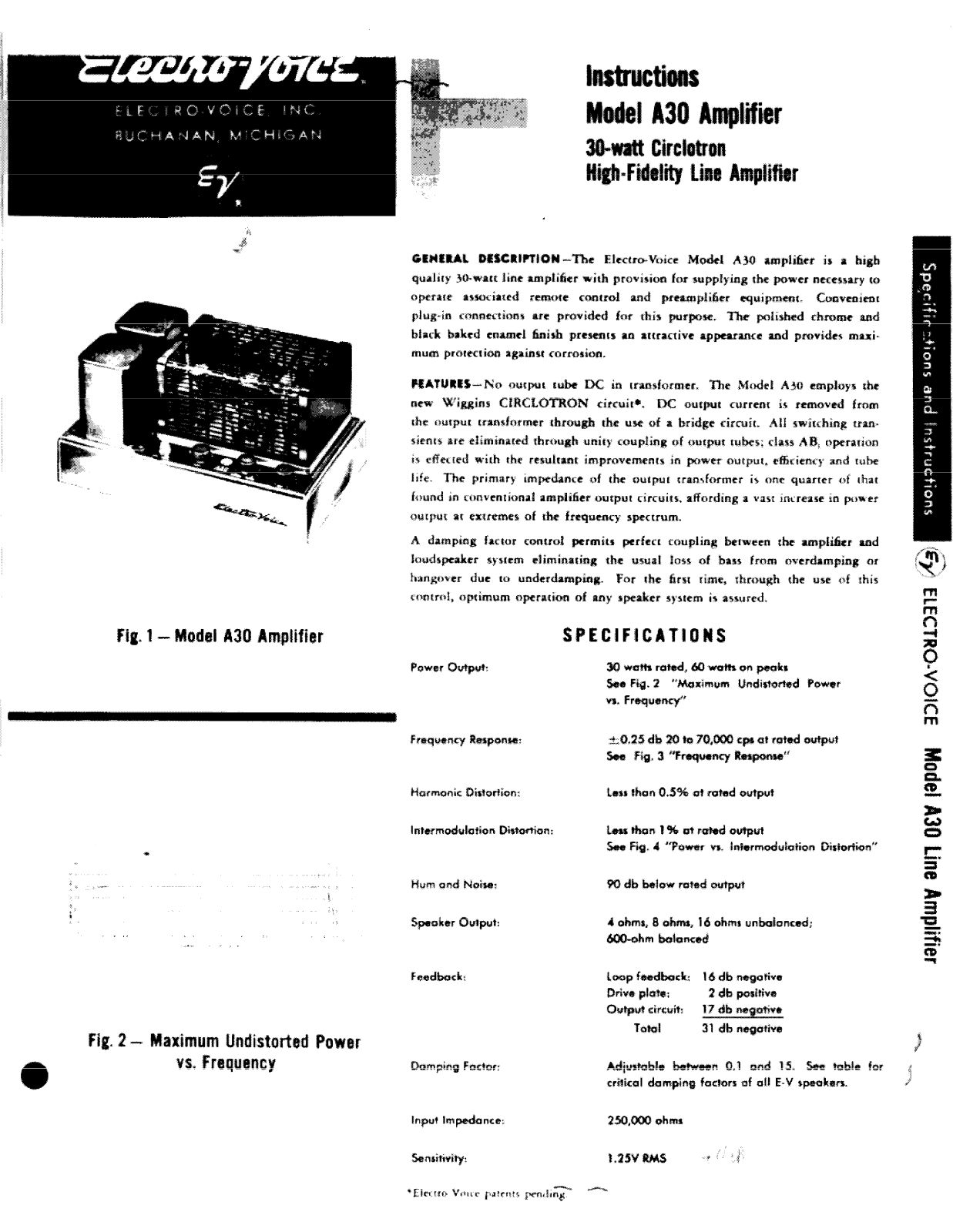 Electrovoice a30, eva30a schematic