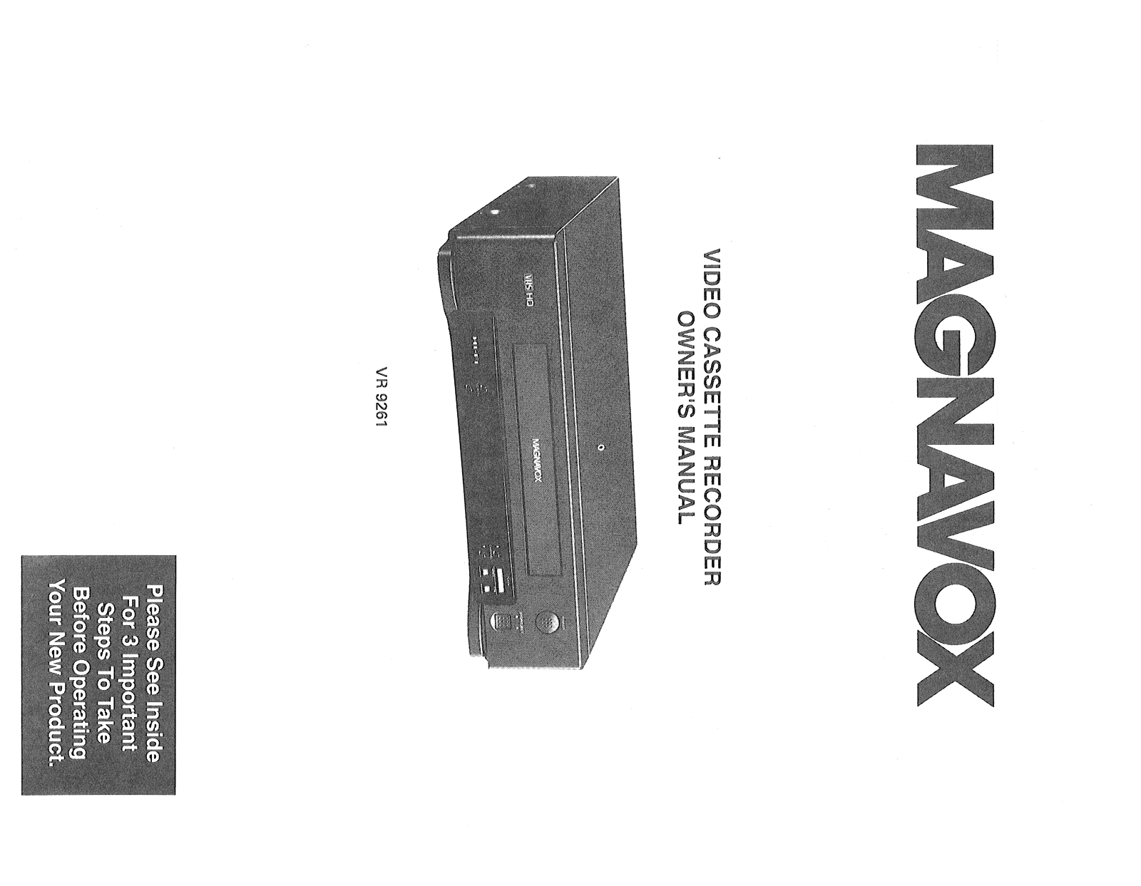 Magnavox VR9261 User Manual