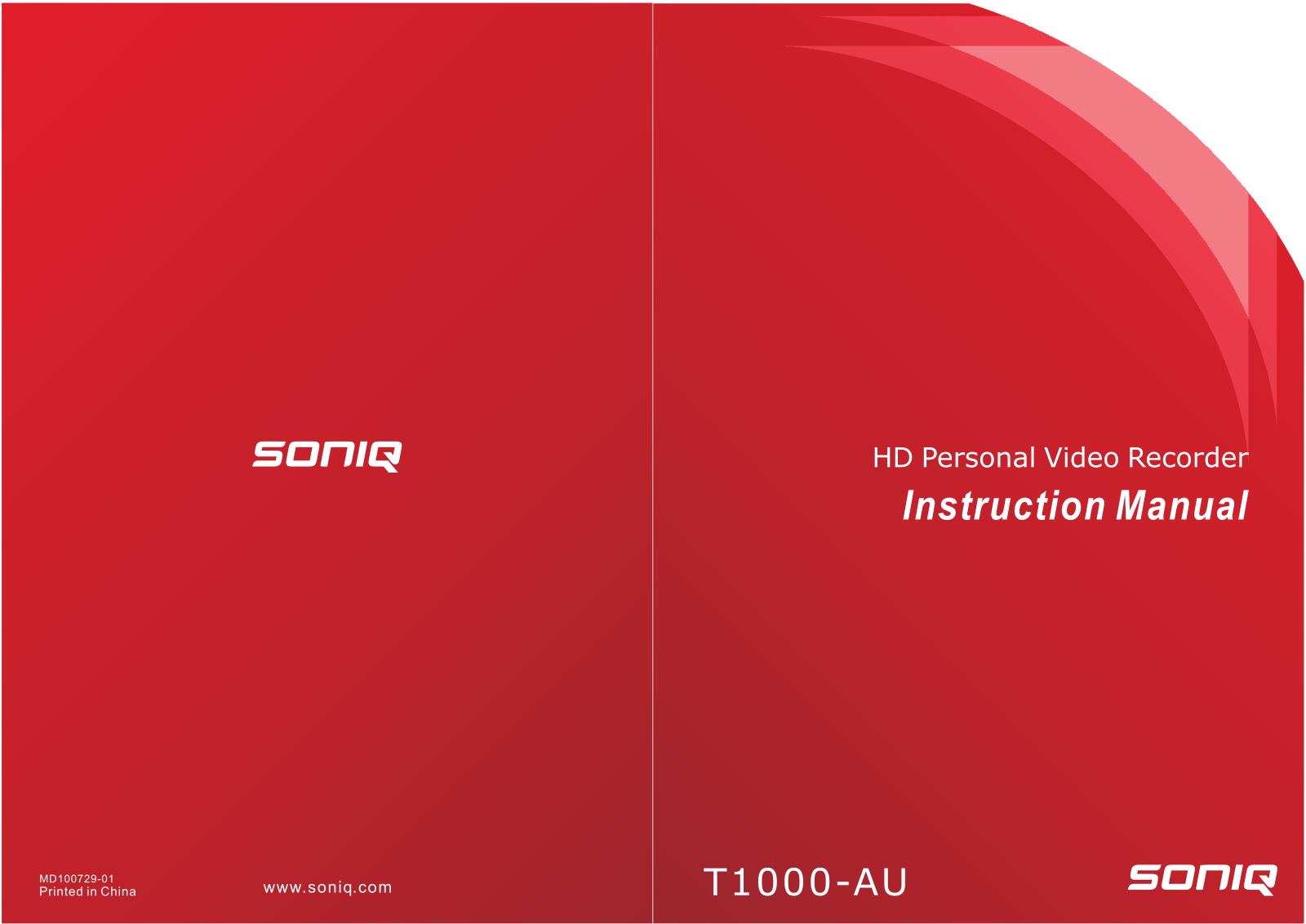 SONIQ T1000 User Manual