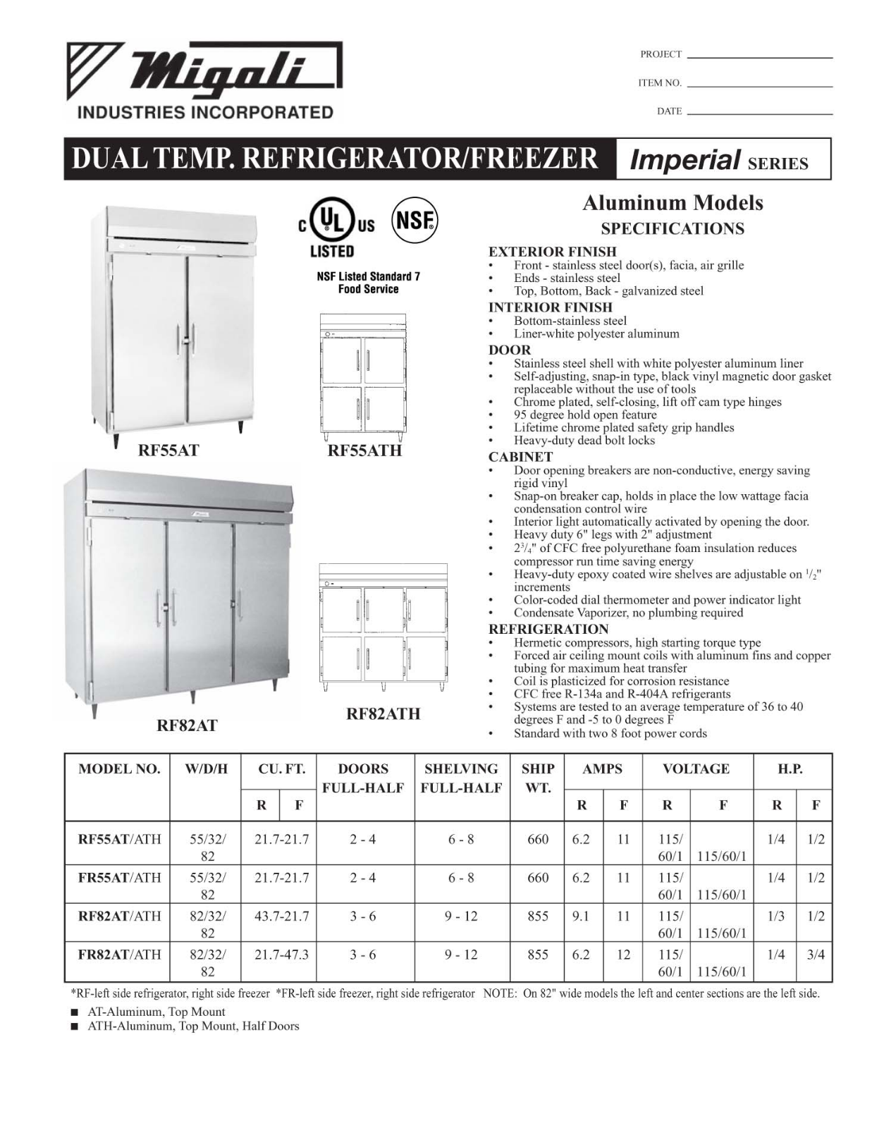 Migali FR55AT User Manual