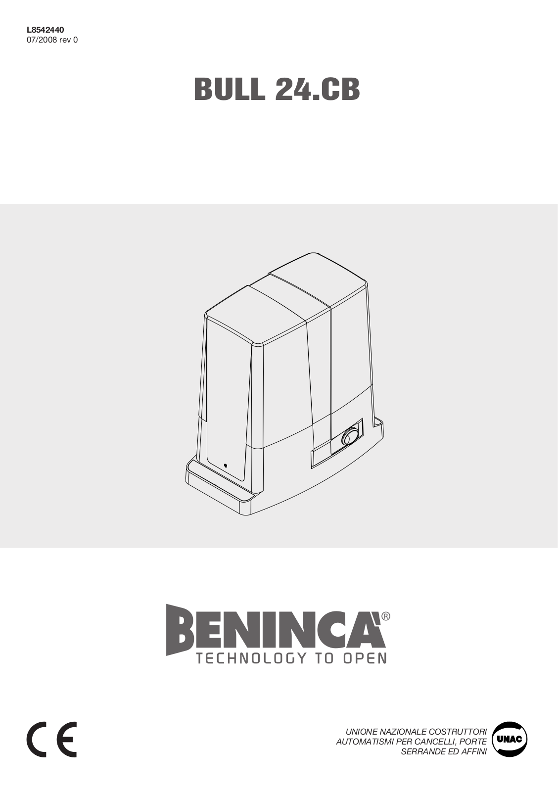 Beninca Bull 24CB User Manual