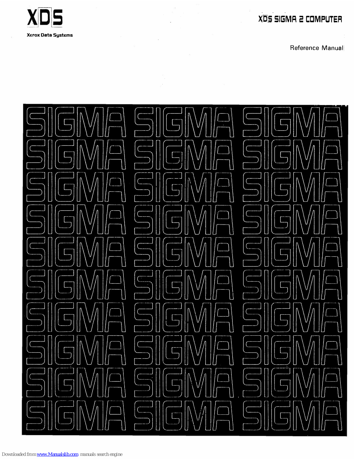 Xerox Data Systems Sigma 2 Reference Manual - ManualMachine.com