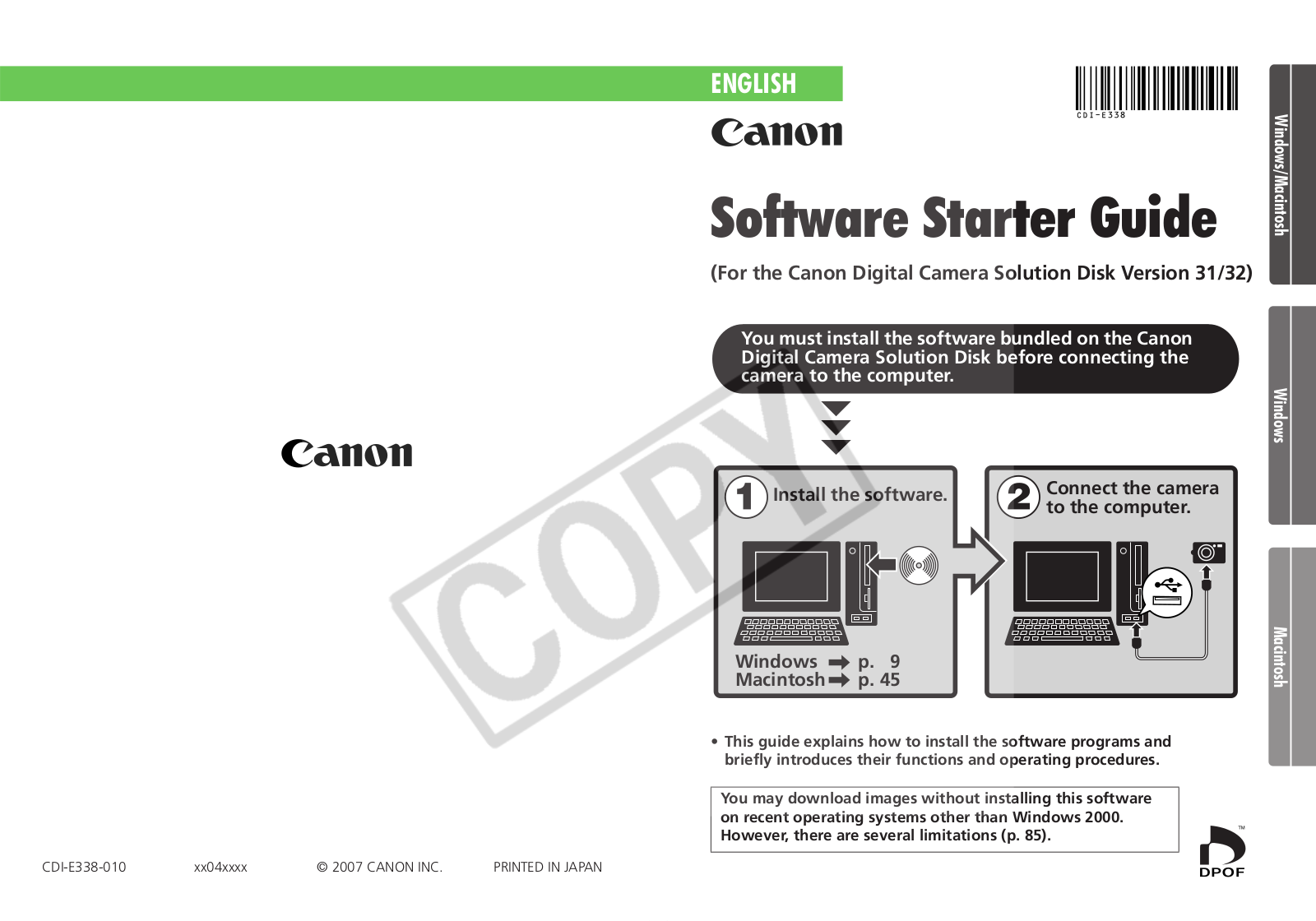 Canon SX100 IS, SD870 IS, SD950 IS User Manual