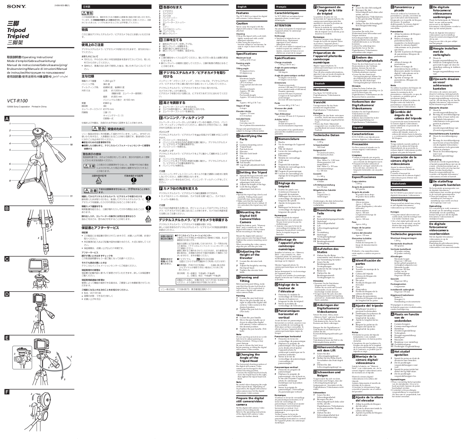 Sony VCT-R100 User Manual