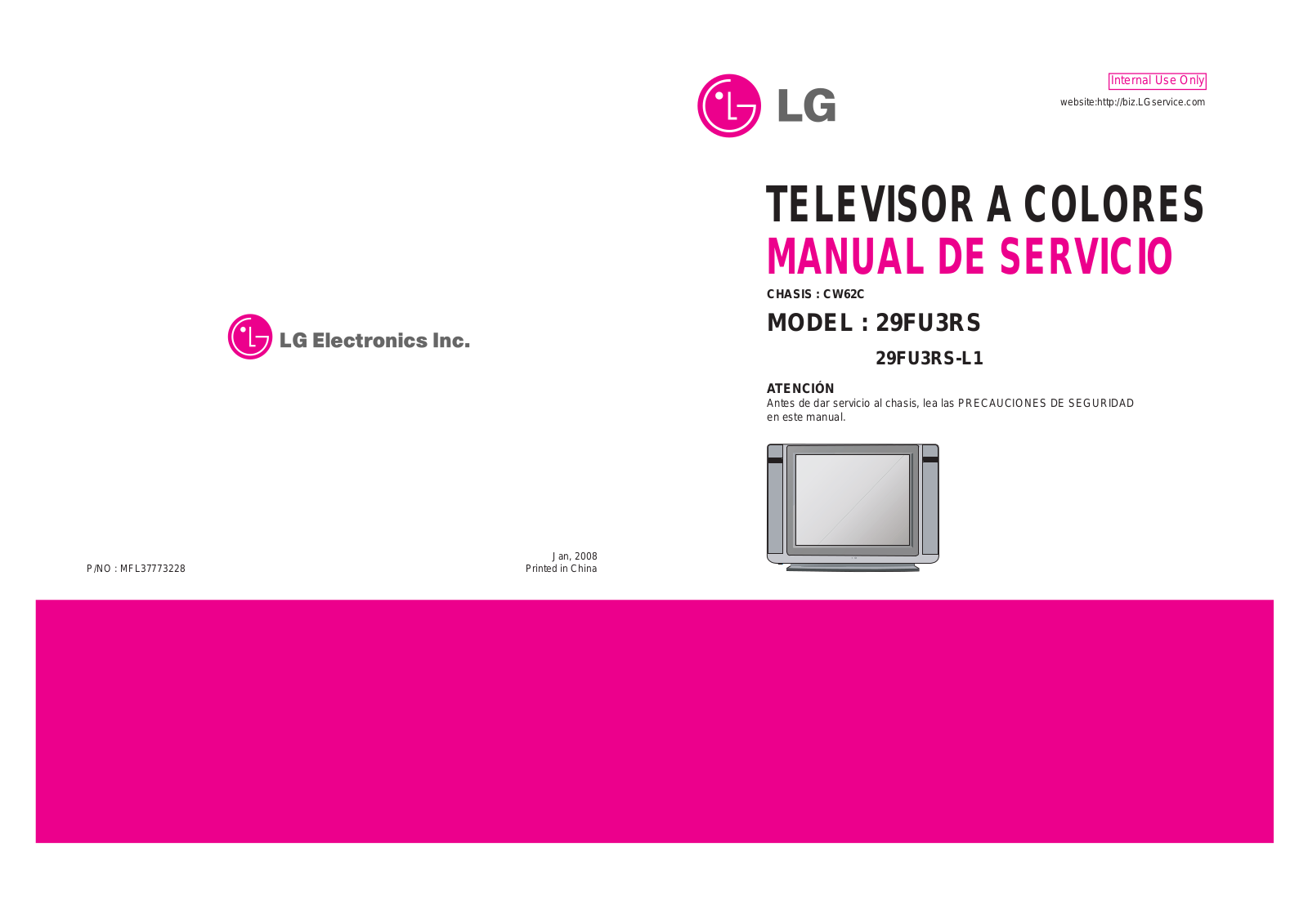 LG 29FU3RS, 29FU3RS-L1 Service Manual