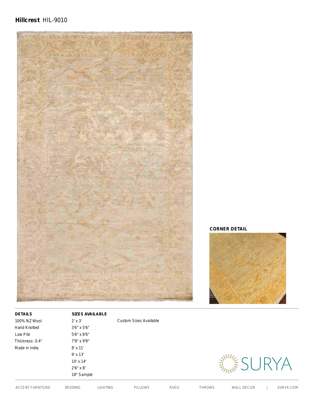 Surya YA60039 Specifications - ManualMachine.com
