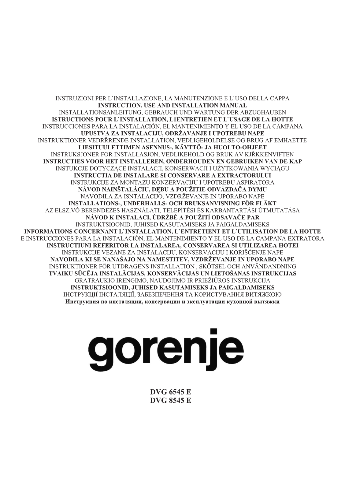 Gorenje DVG6545AX User Manual