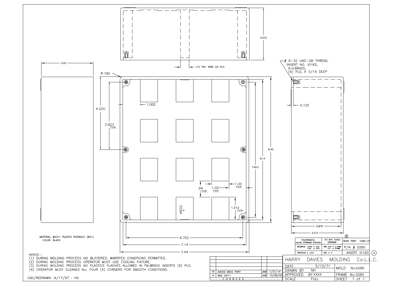 Davies Molding 0280 Reference Drawing