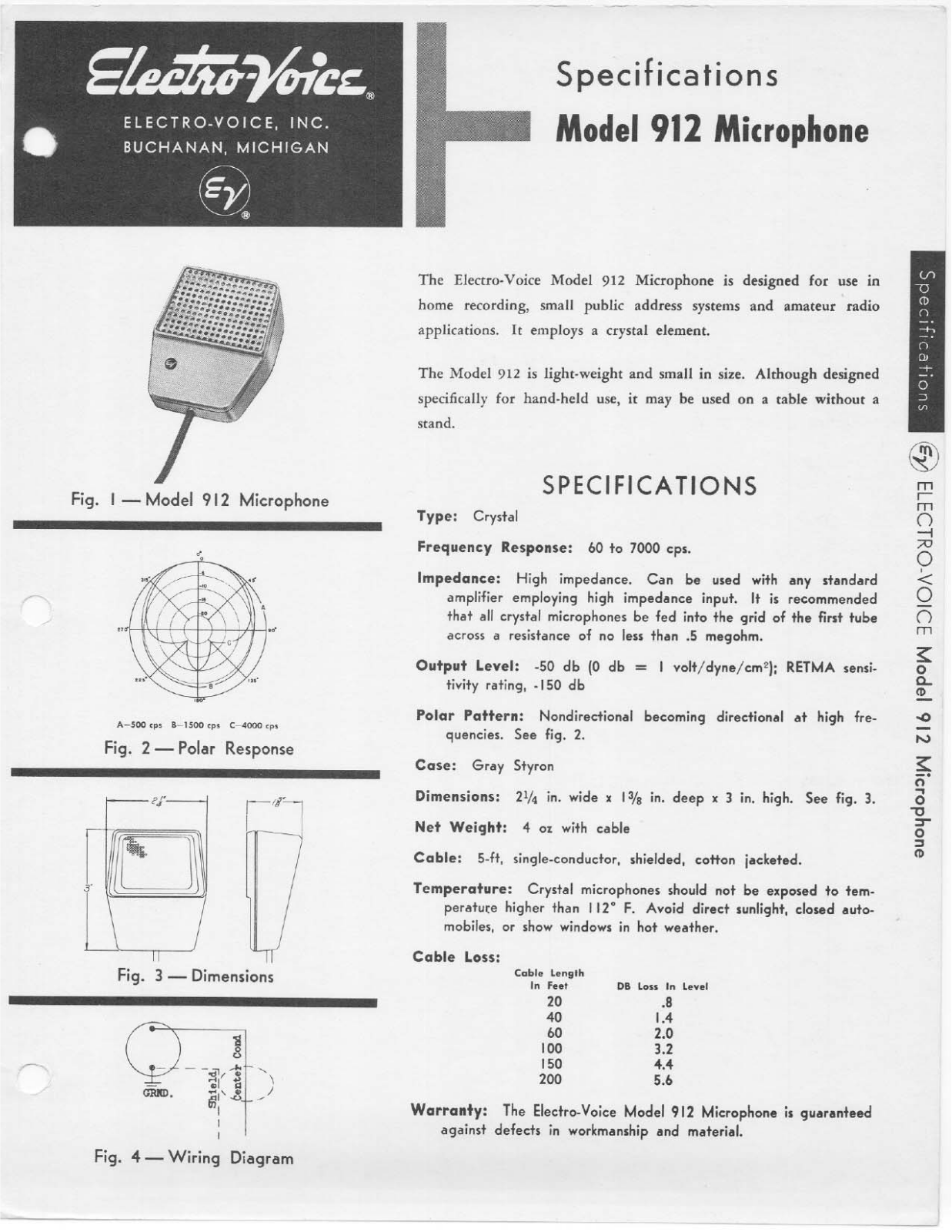 Electro-Voice 912 User Manual