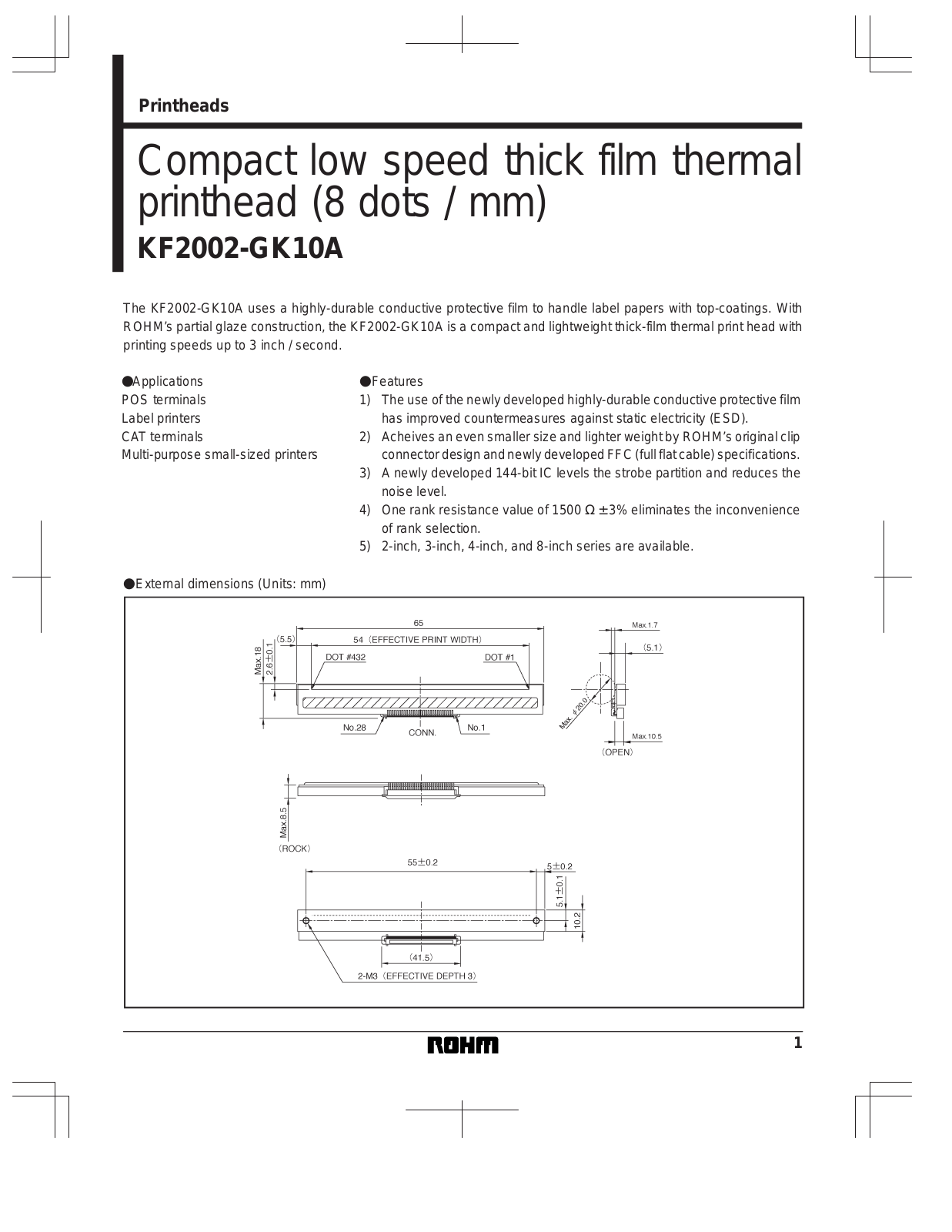 ROHM KF2002-GK10A Datasheet