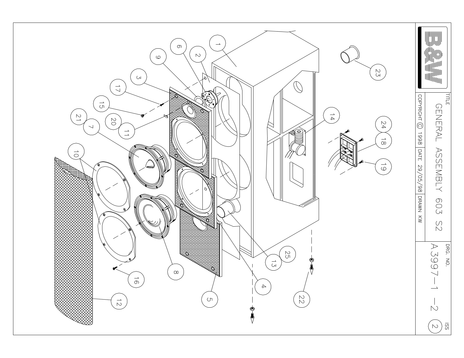 Bowers and Wilkins DM-603 Mk2, DM-603-S-2 Service manual