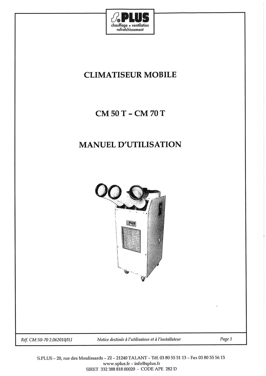 S.PLUS CM 50 T User Manual