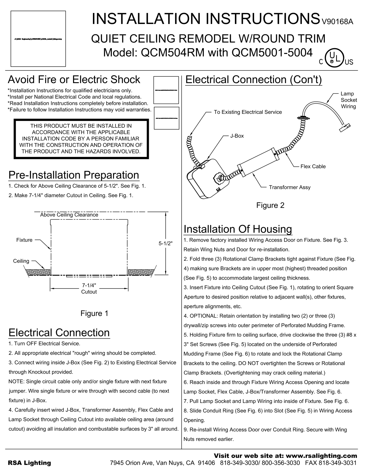 Cooper Lighting QCM5003, QCM5004, QCM504RM, QCM5002, QCM5001 User Manual - ManualMachine.com