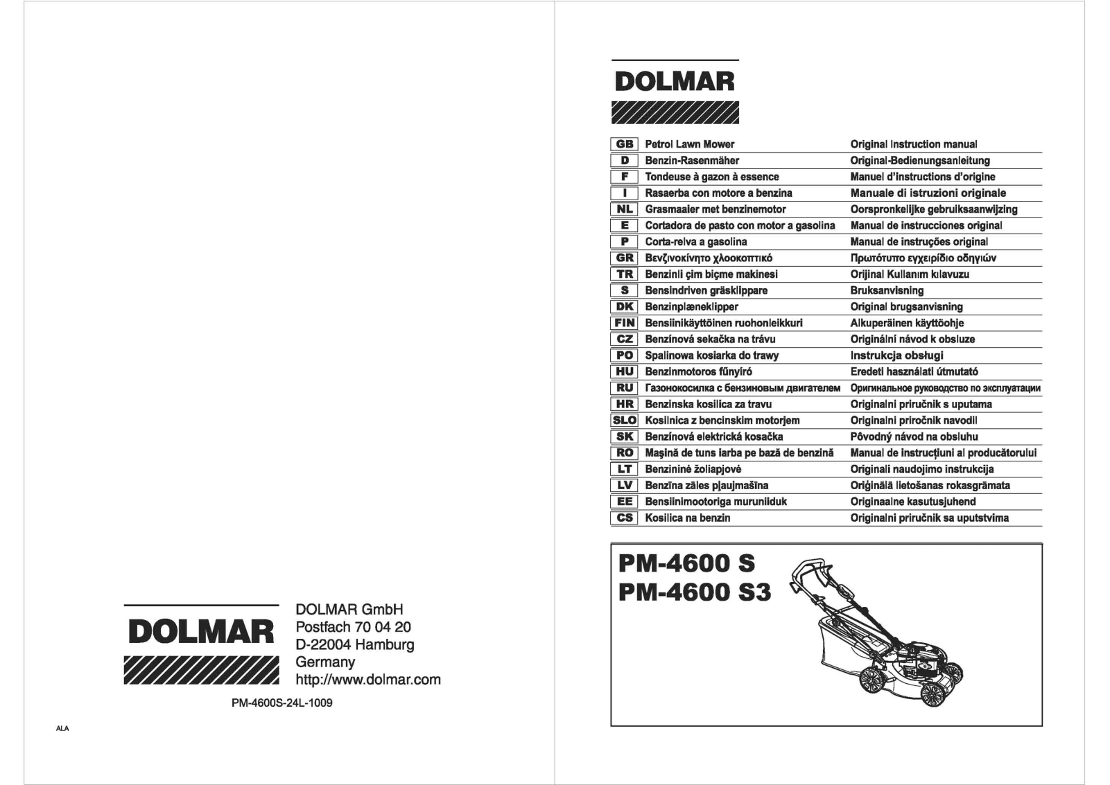 Dolmar PM-4600S User Manual