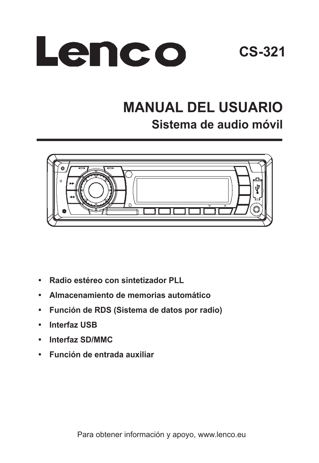 Lenco CS-321 User Manual