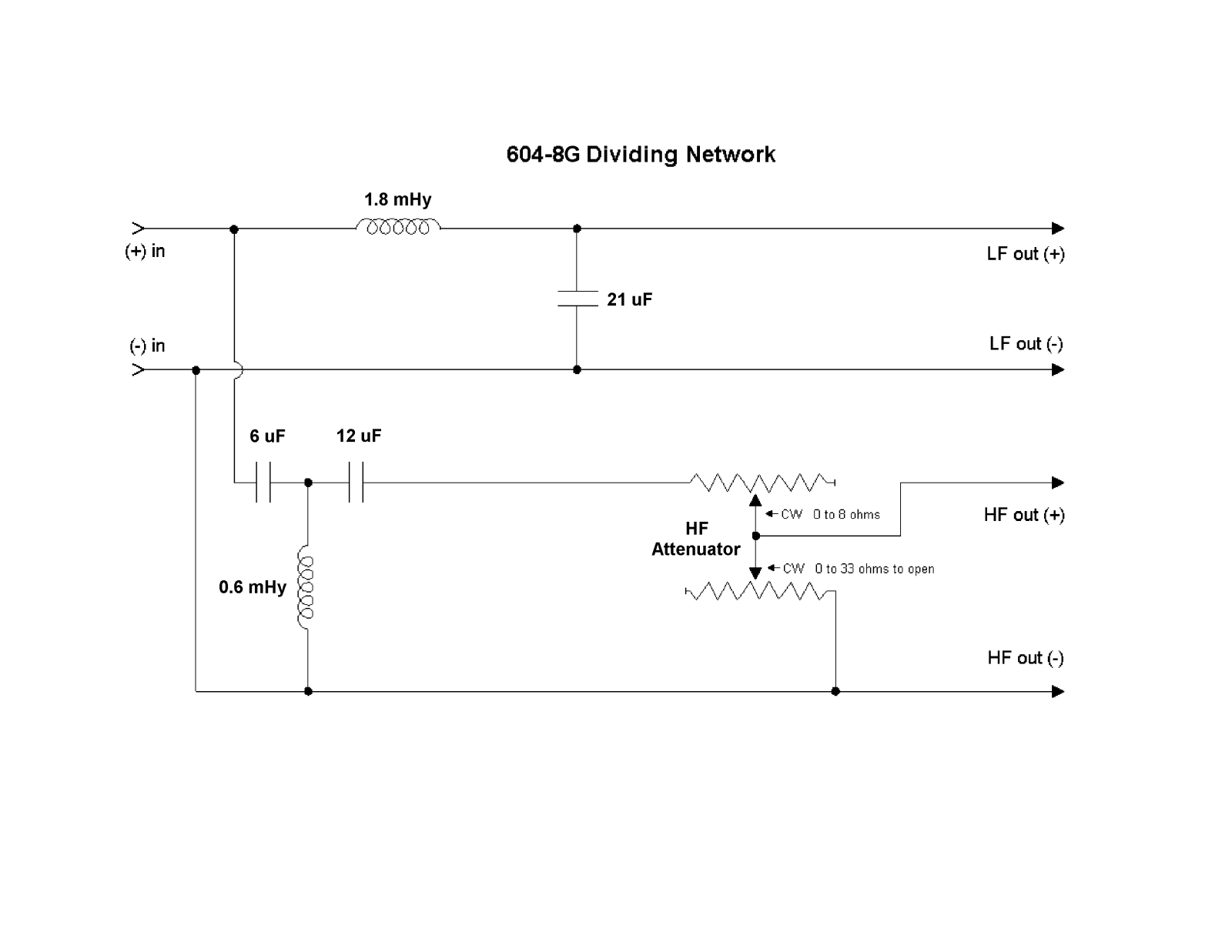 Altec lansing 604-8G SCHEMATIC