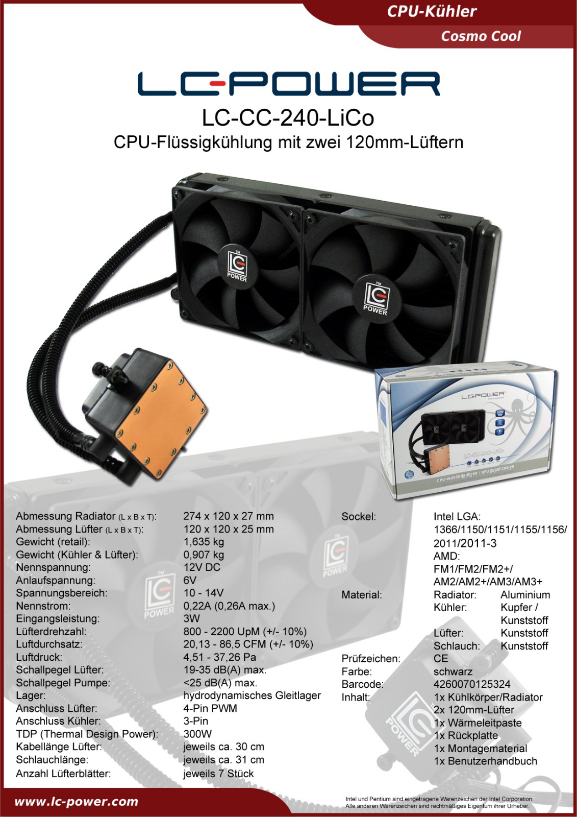 LC-Power LC-CC-240-LiCo User Manual