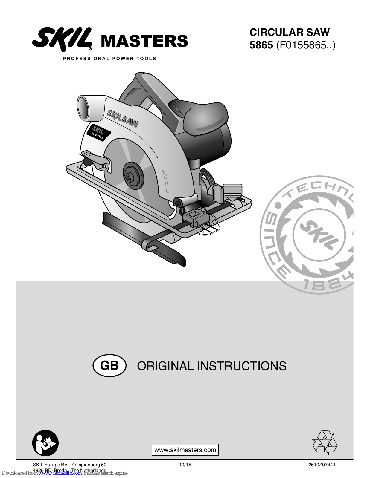 Skil 5865 Original Instructions Manual