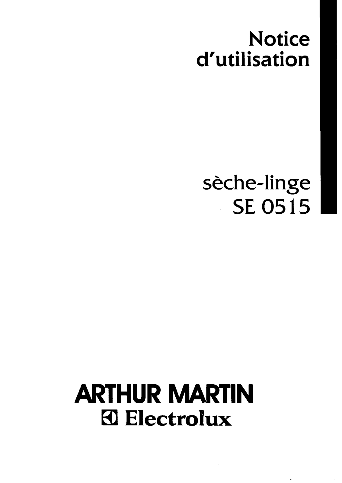 Arthur martin SE0515 User Manual