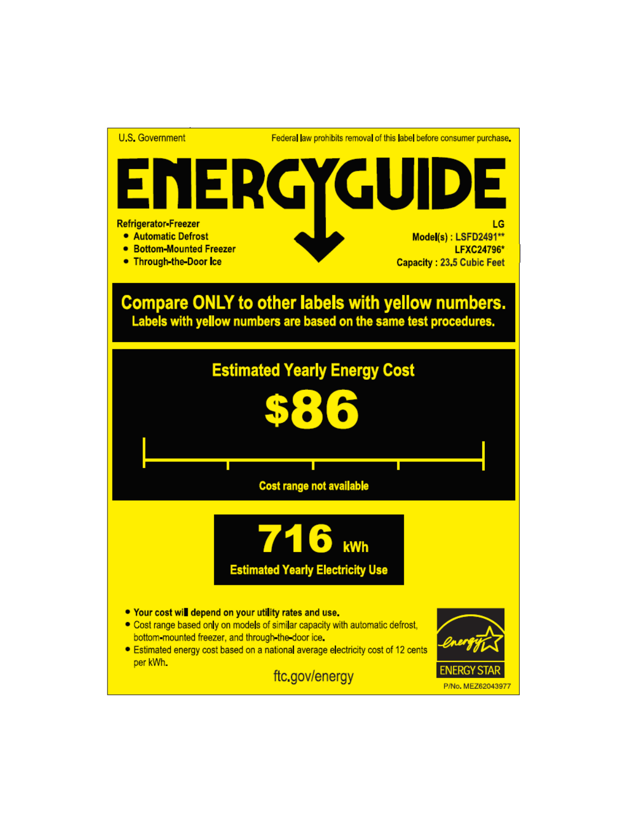LG LFXC24796S Energy manual