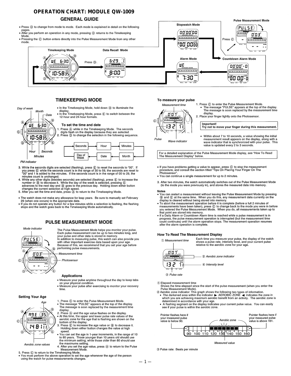 Casio 1009 Owner's Manual