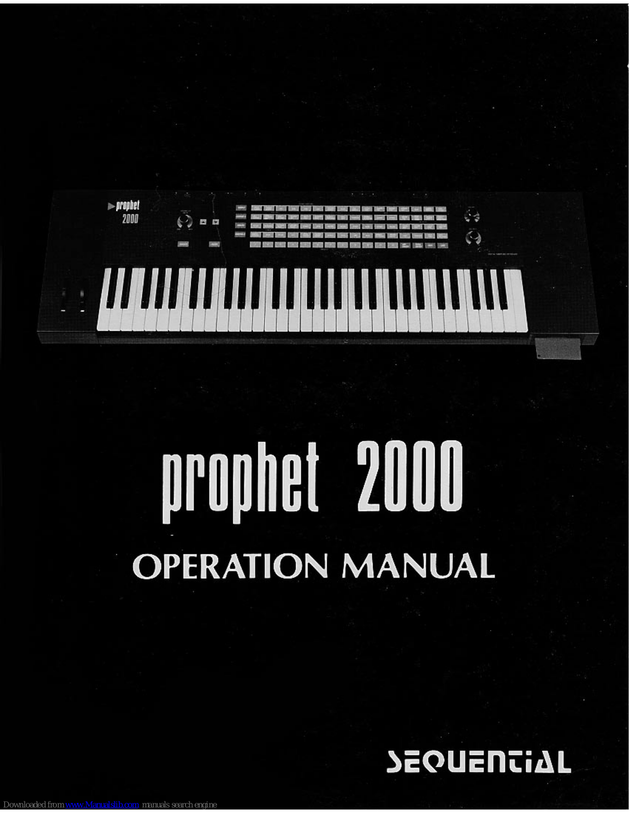 Sequential Prophet 2000, Prophet 2002 Operation Manual