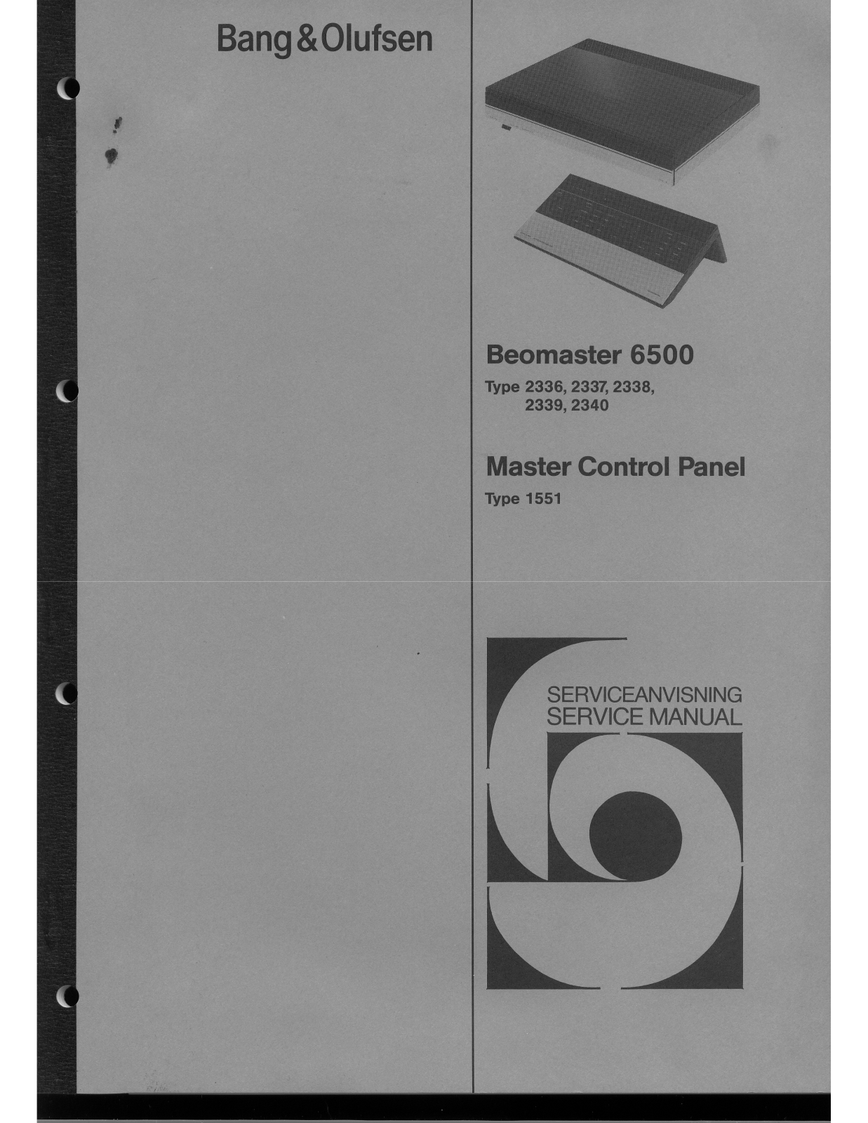 Bang and Olufsen Beomaster 6500 Service manual