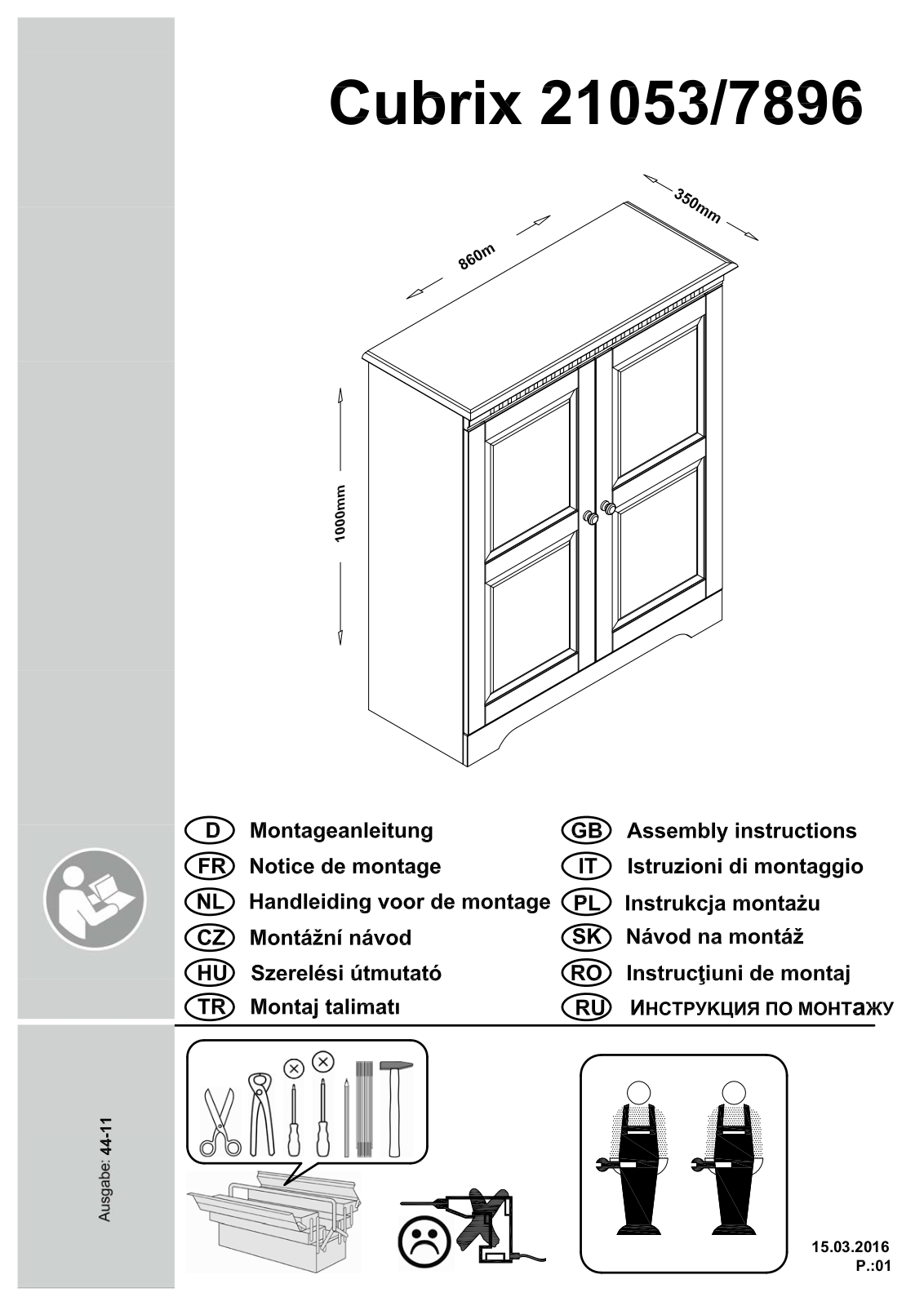 Home affaire Cubrix Assembly instructions