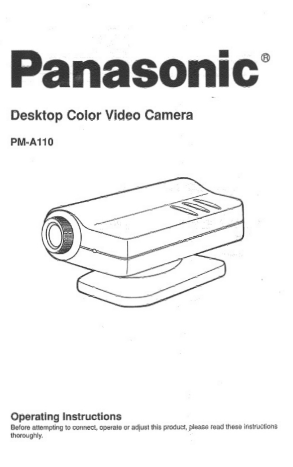 Panasonic PMA110 User Manual