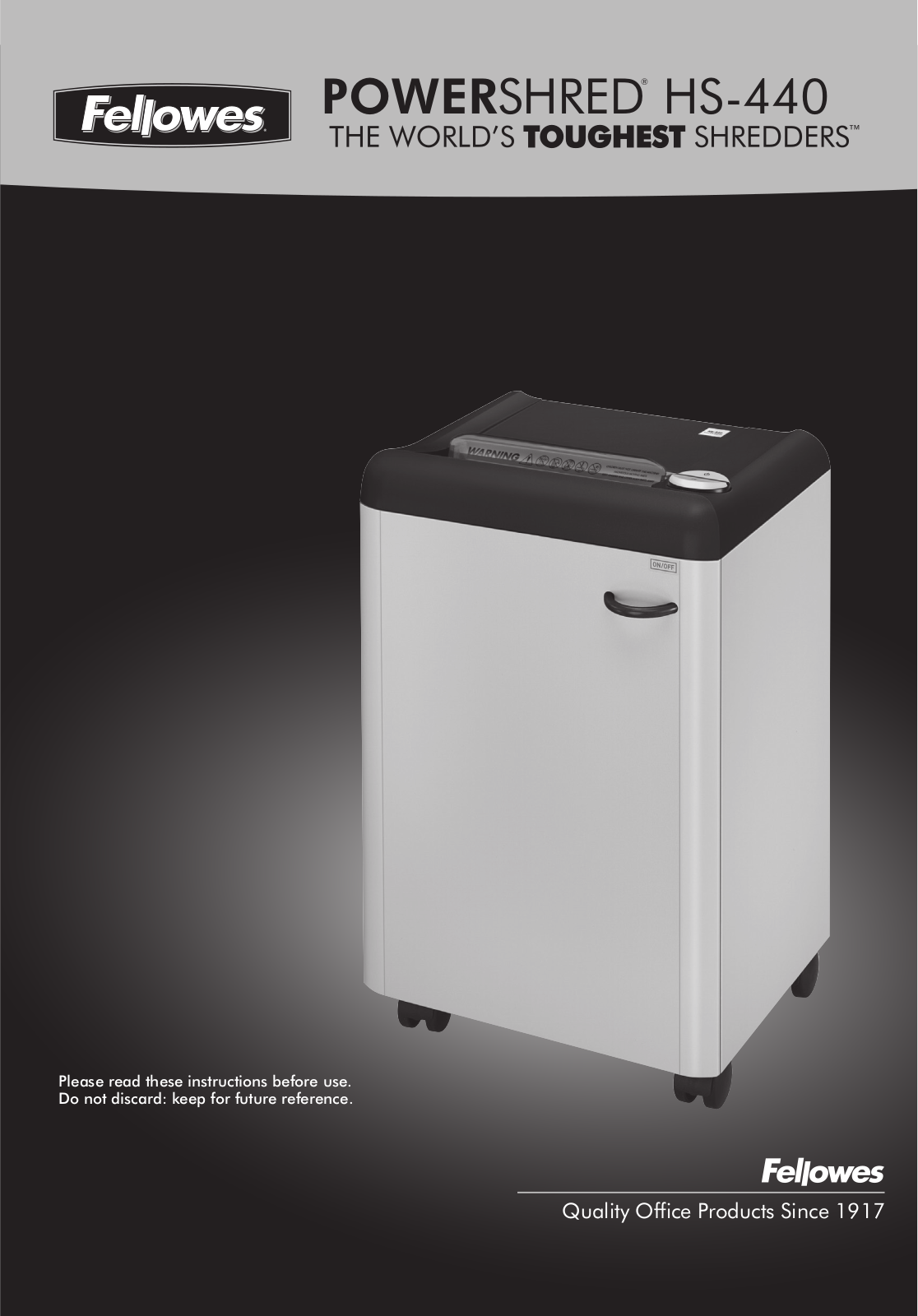 Fellowes HS-440 User Manual