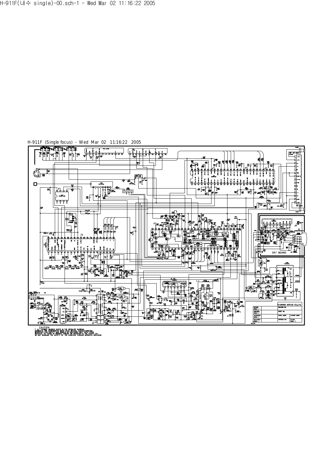 DAEWOO H 911F Diagram