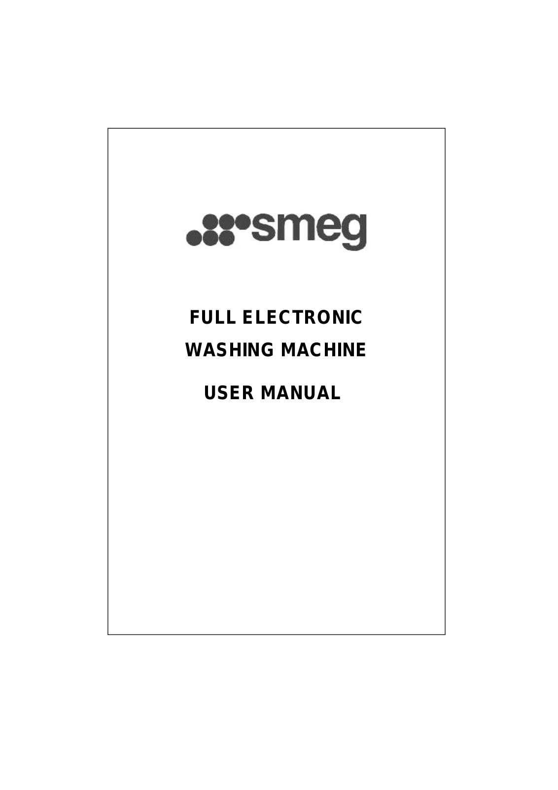 Smeg SWM127ES, SWM107ES User Manual