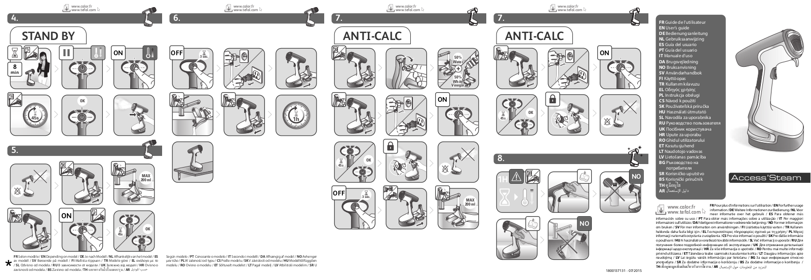 Tefal DR8085E1 Operating Instructions