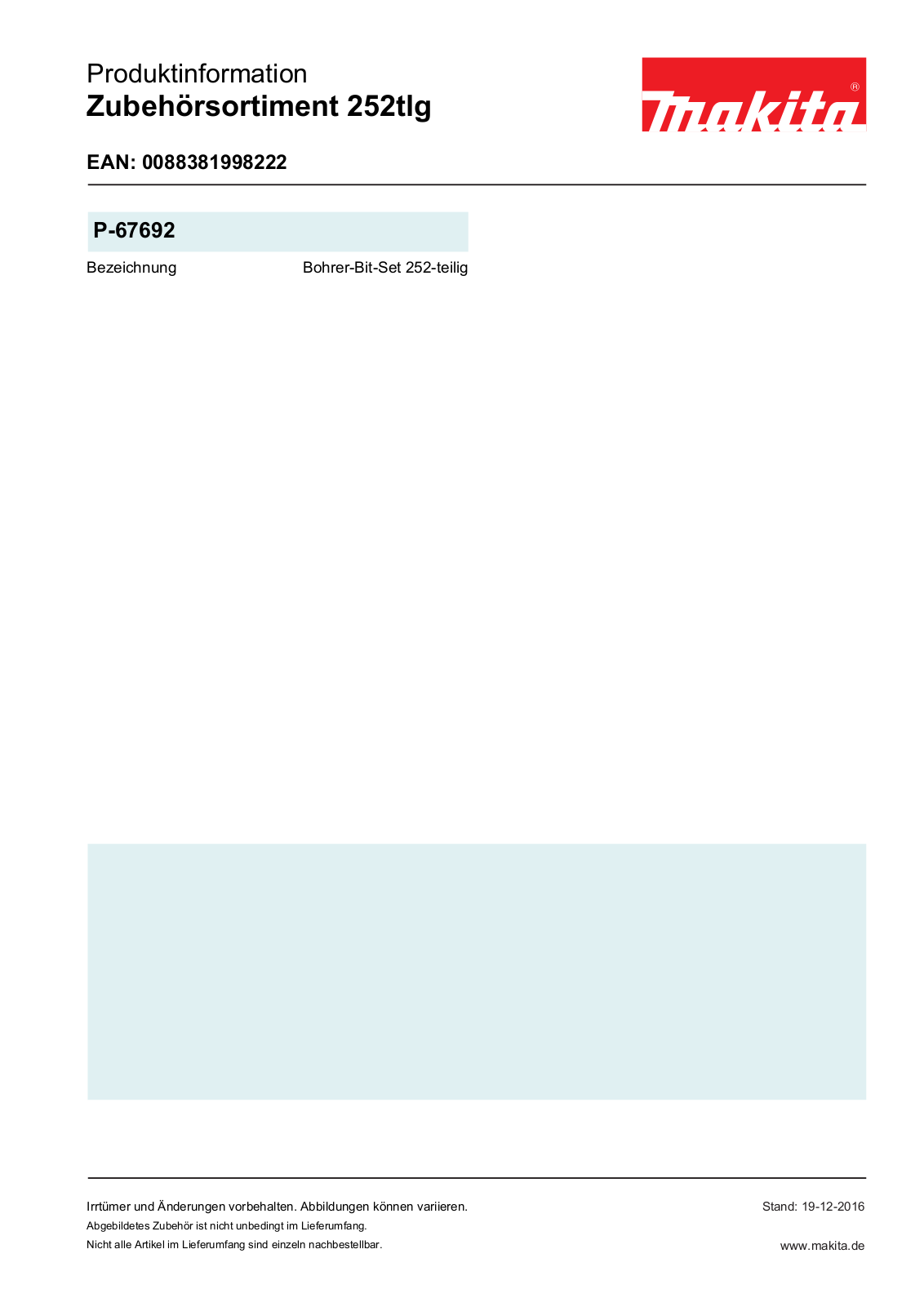 Makita P-67692 Service Manual