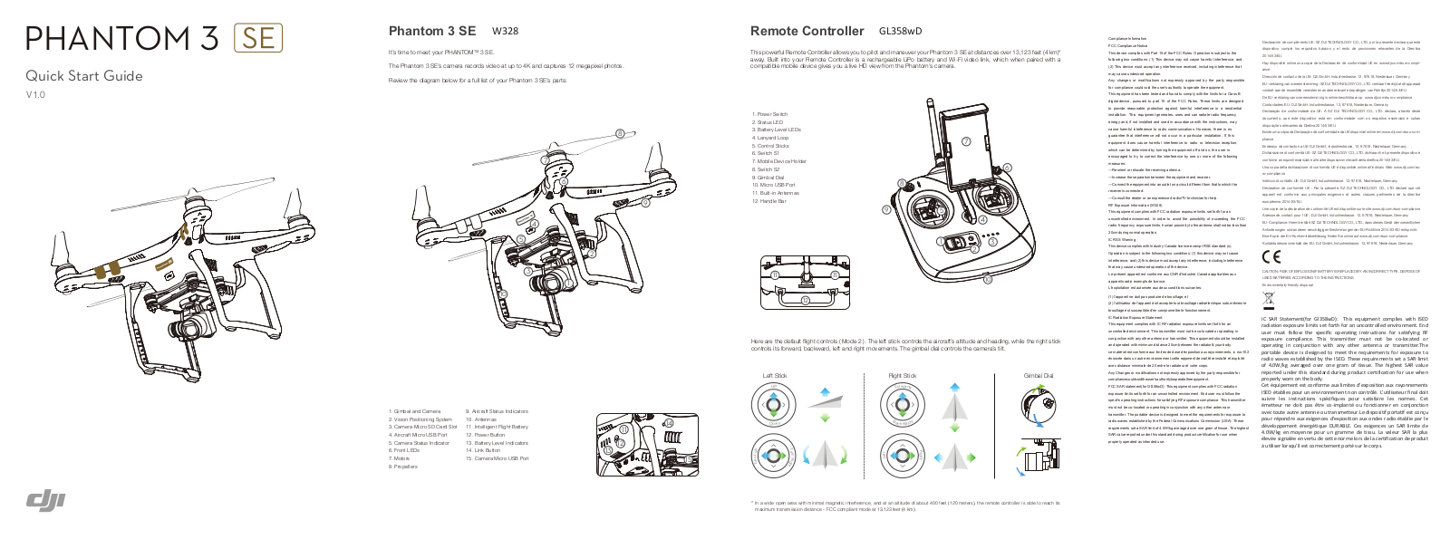 SZ DJI TECHNOLOGY W3281705, GL358WD1705 User Manual